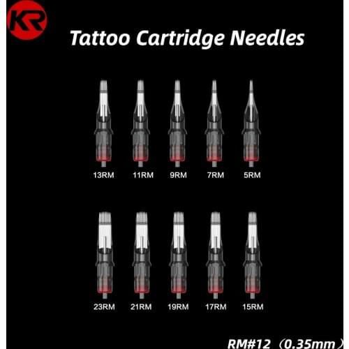 Newest 20 pcs RM Disposable Tattoo Cartridge Needles Round Magnum Rotary Pen Sterile Tattoo Needles Supply Permanent Makeup
