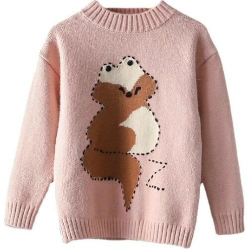 2021 Ins New Girls Sweater Winter Girls Pullovers Fashion Knitted Warm Sweater Outwear Coat Pullovers
