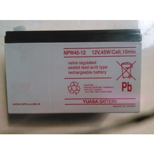 Rechargeable battery 12V 45W NPW45-12 12V9AH 12V 45W/Cell NP7-12 UPS NPW36-12 12V,36W/Cell,10min