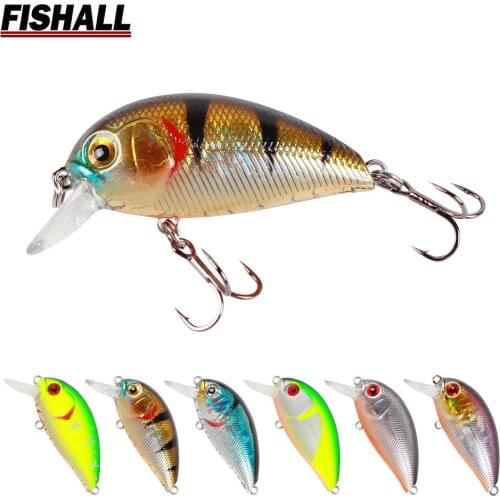 Fishall Hypnose 38F Mini Small Crank Lure 38mm 4.1g Floating Depth 1.0m Crankbait Wobbler Bait Tackle for Bass Pike