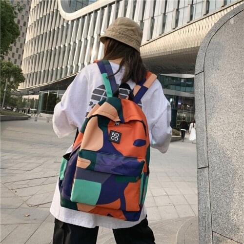 Hip-hop Couple Schoolbag Mens Bookbag Designer Bag Waterproof Backpack Male Outdoor Travel Backpack Female