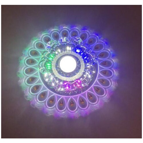 New Modern Crystal LED Saving Efficient Ceiling Blue flower Light Superior Lamp Fixture Fashion Chandelier