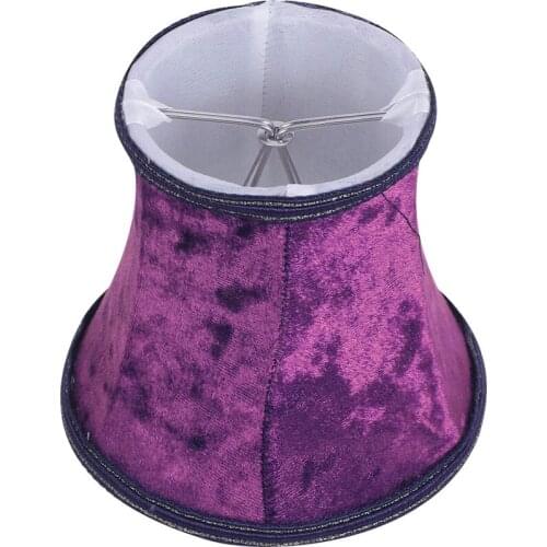 Cloth Shade Clip- on Bulbs Fabric Lampshade Bell Shape Lamp Cover for Table Lamp Chandelier Wall Light, Random Color