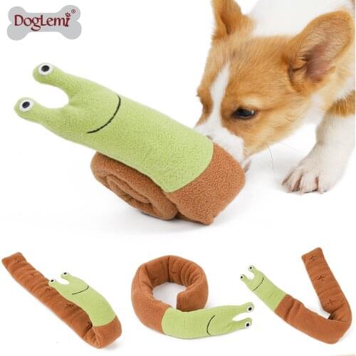 Magic Snail Design Dog Toys Plush Pet Chew Toy Snuffling IQ Training Pet Products