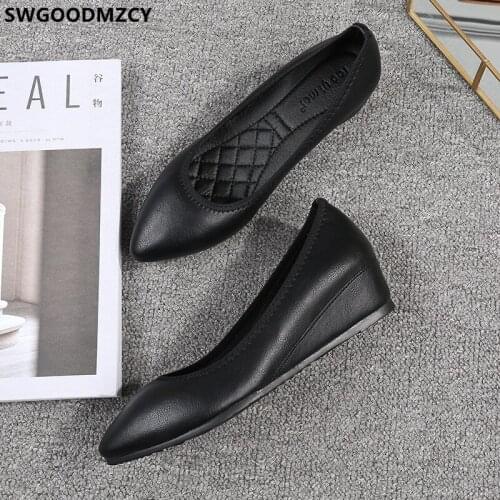 Slip on Shoes for Women Designer Office 2021 Wedges Shoes for Women Black Flats Boat Shoes Women Zapatos De Mujer Chaussure