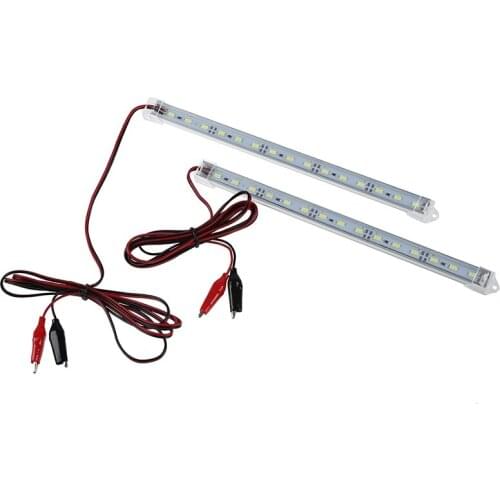 2pc 12V Car 15 LED 5630 SMD Interior Light Strip Lamp Bar Van Caravan Fish Tank
