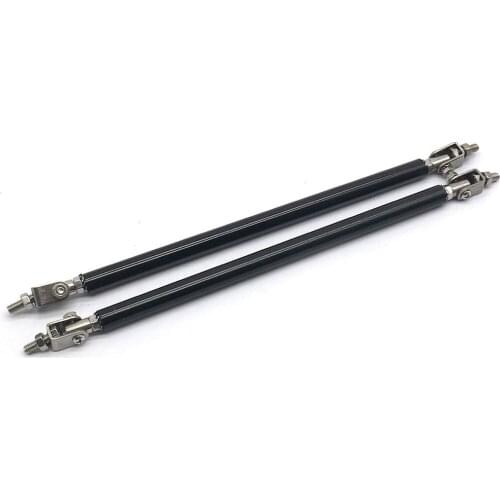 2Pieces Aluminum Car 200mm Adjustable Front Bumper Splitter Rod Bar Support