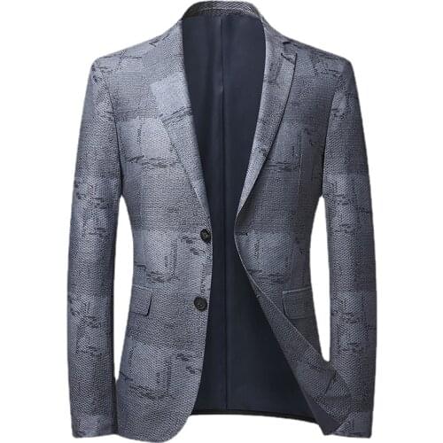 2021 Fashion Men Clothing Luxury Designer Mens Blazer Business Formal Wear Print Jacket Stylish Fancy Brand Males Suits Blazers