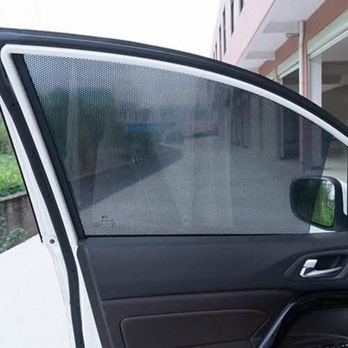 72*52cm 2pcs Car Sunshade Stickers Sunshade Film Car Side Window Sunshade PVC Static Mesh Film Window Sunshade Film For Door Car