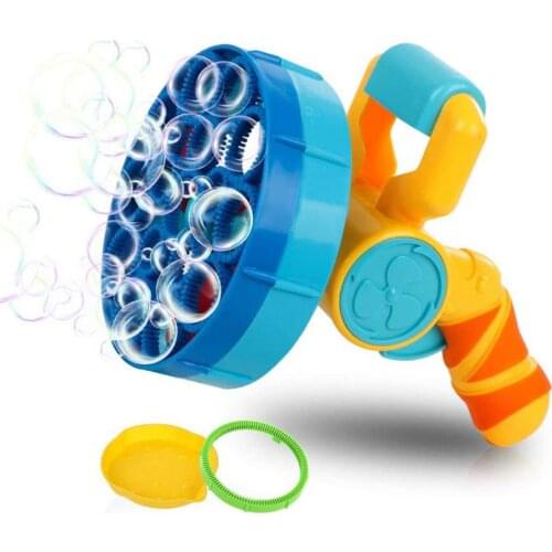 Automatic Bubble Gun 2 In 1 Electric Bubble Machine Adjustable Size Automatic Bubble Blower Toy Summer Outdoor Toy