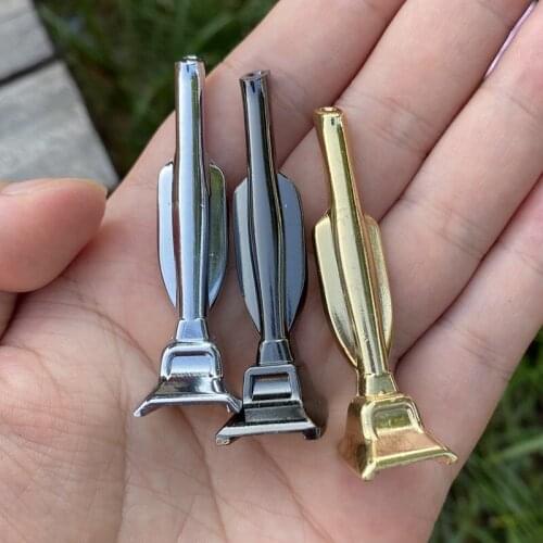 57MM Black Metal snuff bottle tube sniffer metal pipe metal tube vacuum bullet rocket sniffer portable gold metal small pipe