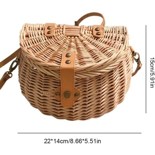 2 In 1 Childrens Vintage Rattan Bicycle Baskets Bicycle Balance Car Baskets Bike Scooter Basket Kids Bike Cart Rattan Backpack