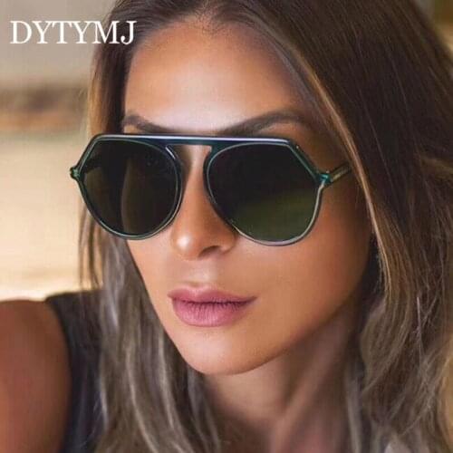 DYTYMJ Vintage Round Sunglasses Women Oversized Sun Glasses Women Luxury Brand Designer Sunglasses Retro Gafas De Sol De Mujer