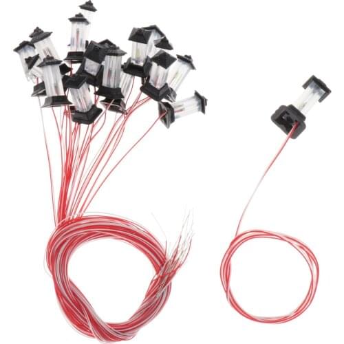 20pcs Lawn LED Light Landscape Garden Street 3V Lamp Post 1:100 1:500 Gauge