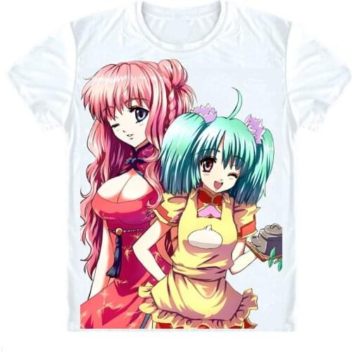 Macross Frontier T-Shirts Multi-style Short Sleeve Shirts Makurosu Furontia Sheryl Nome Ranka Lee Alto Saotome Cosplay Shirt
