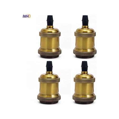 IWHD DIY Portalampada Vintage Edison E27 Lamp Holder Base Loft Industrial Style Douille Soquete E27 Socket Bulb holder
