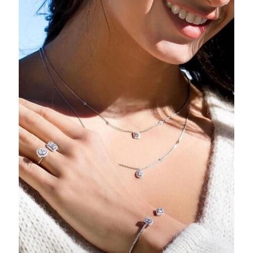 Janekelly 4pcs Bridal Zirconia Full Jewelry Sets For Women Party, Luxury Dubai Nigeria CZ Crystal Wedding necklace sets