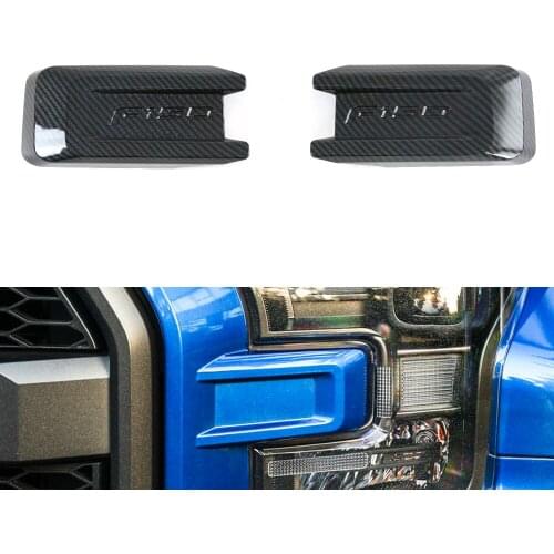 Carbon Look Fog Light Lamp Cover Trim For Ford F150 Raptor 2017 2018 2019 2020 Frame Car Styling Accessories