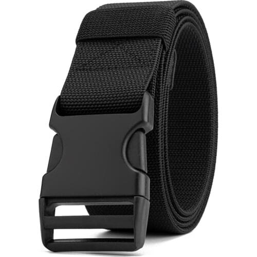 Flying Art 3.8cm Wide Men And Women Quick Release Buckle Casual Elastic Elastic Denim Belt Training Adjustable Tactics