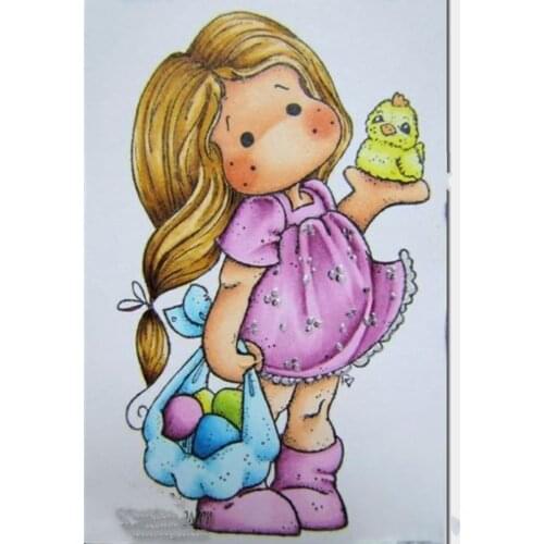 Magnolia girl Stamp Scrapbooking New Alphabet Stamp Embossing Craft Silicone Transparent Stampstampons