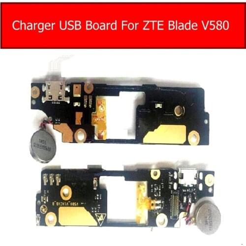 Microphone Innner & Charging USB port Board For ZTE Blade V580 V Plus Charger Dock Jack board Module With Vibration Motor Repair