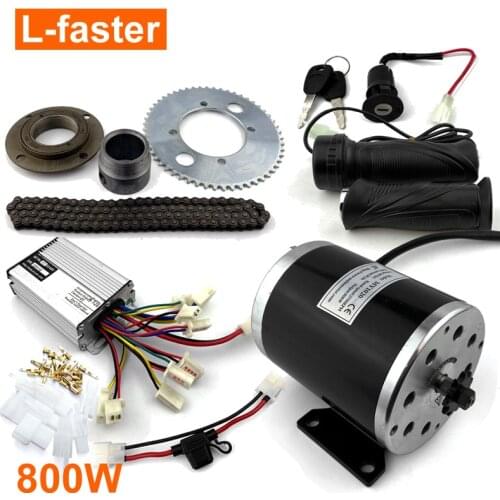 800W Electric Scooter Gearless Motor With Chain Drive Handle Throttle And Key Electrical Lock For Axle Diameter 26mm