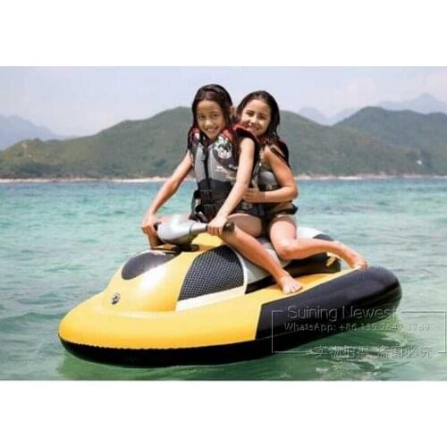 Very Funny Children Waterpark Amusement Park Water Play Equipment Battery Inflatable Motorboat For Kids