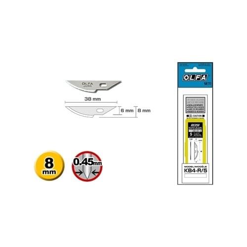 OLFA KB4-R/5 MADE IN JAPAN OLFA Chisel Art BladeCutter Knife FOR OLFA AK-4