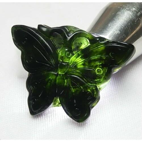 Natural Black Green Jade Butterfly Pendant Bead Necklace Chinese Carved Charm Jewelry Fashion Amulet for Men Women Lucky Gifts