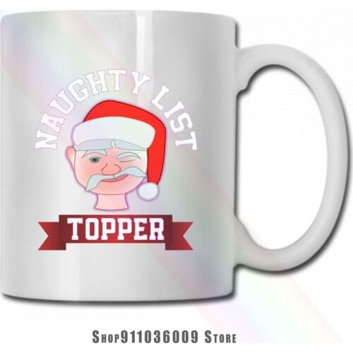 Naughty Christmas Naughty List Topper mug cup tazas