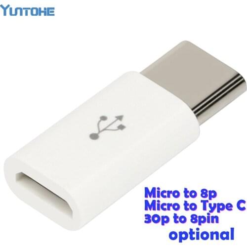 Micro USB Female to 30 8 pin Male micro usb to usb 3.1 type C Connector Converter Adapter For MacBook oneplus 2 xiaomi nokia N1