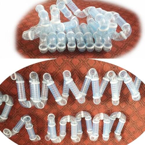 Transparent Hamster Rat Squirrel Cage Tunnel Tube Climbing Toy Small Pet Supply Transparent Polypropylene Transparent Mini Tunne