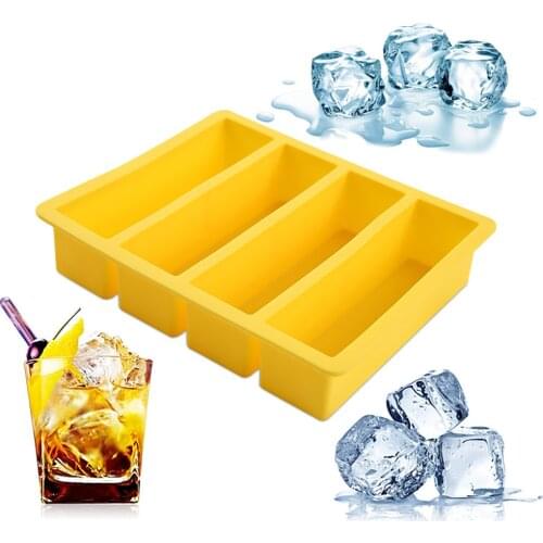 Rectangular Ice Mold Silicone Ice Ball Tray Ice Making Supplies Ice Making Tool Beer Drinks Coffee Supplies Kitchen Accessories