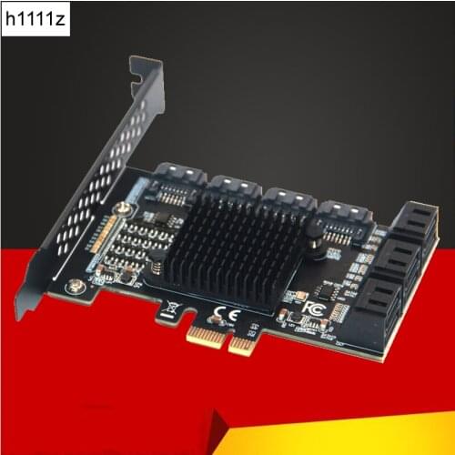 Chi a Mining Riser ASM1166 SATA PCIe Adapter 10 Port SATA 3 to PCI Express 3.0 X1 Controller Expansion Card Adapter Add On Cards