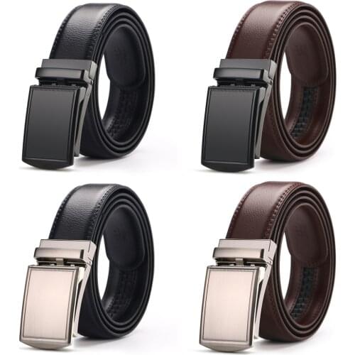 2021 Super New Brand Simple Casual Mens Belt Designer Luxury Leather Belt High Quality All Black Brown Alloy Automatic Buckle