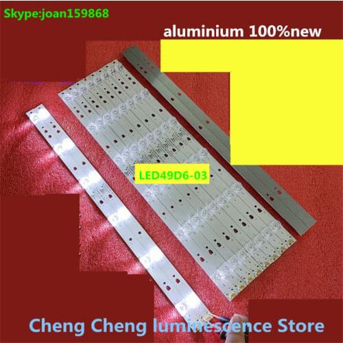 LED Backlight strip 6 lamp For Haier 49"TV 49N FD4951A-LU G49Y 30349006203 LED49D6-03(A) 485mm