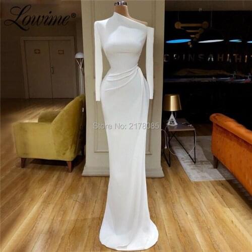 Mermaid Women Evening Dresses 2020 Arabic Dubai Evening Party Gowns Elegantes De Gala Simple Long Prom Dress Vestido De Festa