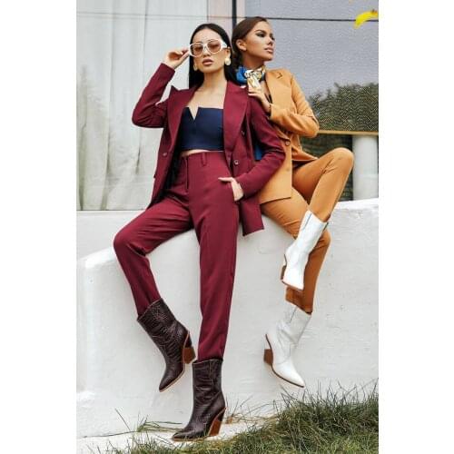 Peaked Lapel Suits Custom Made High Quality Slim FIt Blazer Office Lady Daily Casual 2 Pieces Pants Jacket