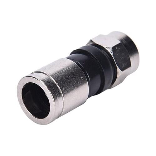 2 PCS RG6 F Type Compression Snap Seal Plug Connector For Sky Satellite Virgin Cable