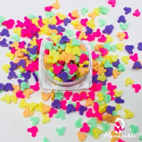 20g 5mm mix color Tiny Mouse Slices For Nails Art Polymer Clear Clay Accessories DIY Sequins Scrapbook Shakes