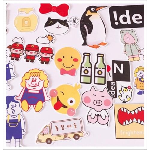 22pcs Funny girl boy penguin stickers DIY scrapbooking album junk journal happy planner decorative stickers