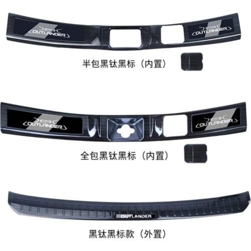 304 Stainless Steel Rear Shock Protector Sill Trunk Tread Trim Board For Mitsubishi Outlander 2016 2017 2018 Car styling