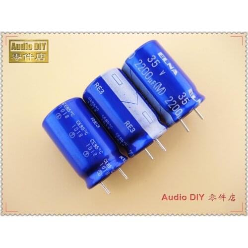 5PCS/50PCS ELNA Blue Robe RE3 Series 2200uF 35V 35V2200UF Electrolytic Capacitor