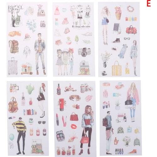 6Sheets/Pack Kawaii Stationery Stickers Cute Whale Stickers Lovely Paper Stickers For Kids DIY Diary Scrapbooking Photo Ablums