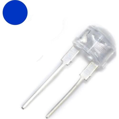 8mm Blue Straw Hat Light LED Emitting Diode Ultra Bright Lamp Bead Plug-in DIY Kit Practice Wide Angle 8 mm 1000pcs/lot