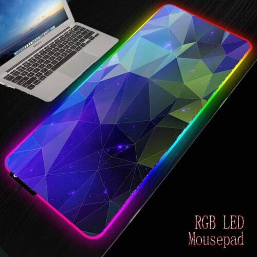 Abstract style Triangle Large Size RGB LED Mouse Pad Gaming Laptop keyboard durable mice mats RGB and Ordinary pad