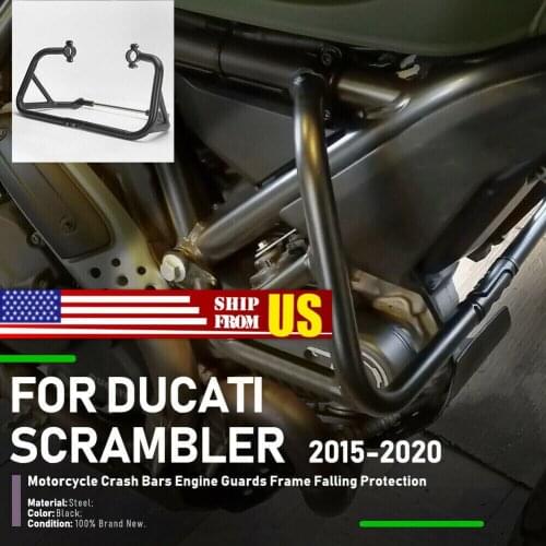 Motorcycle Bumper Engine Guard Frame Protector Crash Bars for Ducati Scrambler 800 Ircon 2015 2016 2017 2018 2019 2020 Black US