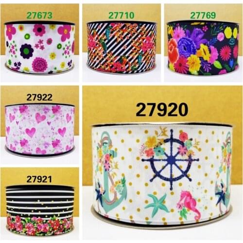 Free shipping 50 yard cartoon printed grosgrain ribbon 27920