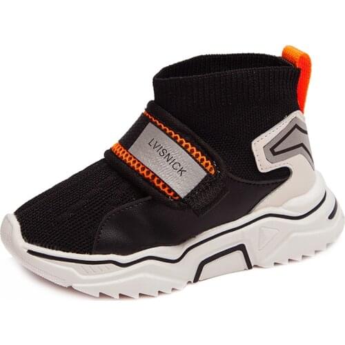 Kids Shoes Non-slip Outdoor Travel Shoes Boys Girls Breathable Running Sneakers Fashion Casual Knitted Socks Shoes for Childrens