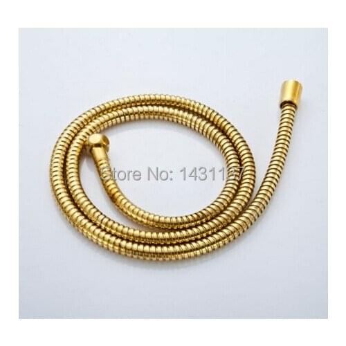 60" G1/2"B gold EPDM braided stainless steel flexible 1.5m shower hose
